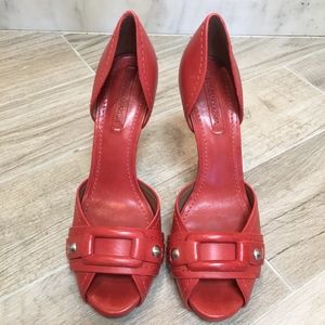 BCBGMAXAZARIA Coral red LEATHER Shoes